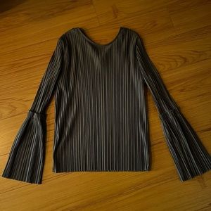 Topshop long sleeve grey top